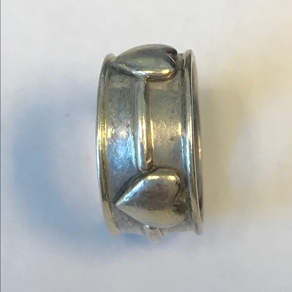 Silver Heart Band Ring